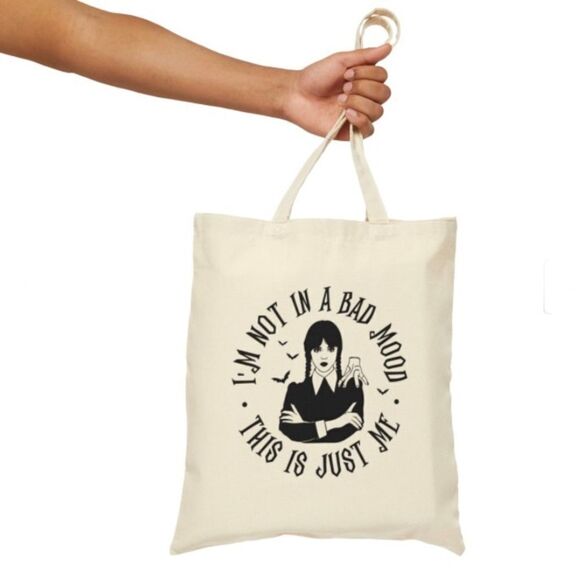 “I’m Not in a Bad Mood..” Wednesday Addams Tote - Picture 2 of 8